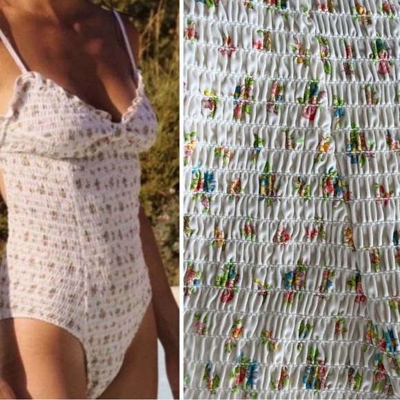 SOLD Doen x Liberty tropez maillot one piece swimsuit in dilys posy - Picture 5 of 7